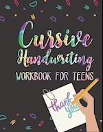 Cursive Handwriting Workbook for Teens