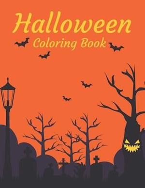 Halloween Coloring Book: Coloring Book with Beautiful Flowers, Adorable Animals, Spooky Characters, and Relaxing Fall Designs