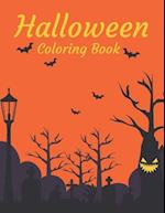 Halloween Coloring Book: Coloring Book with Beautiful Flowers, Adorable Animals, Spooky Characters, and Relaxing Fall Designs 