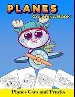 Planes, Cars and Trucks Coloring Book