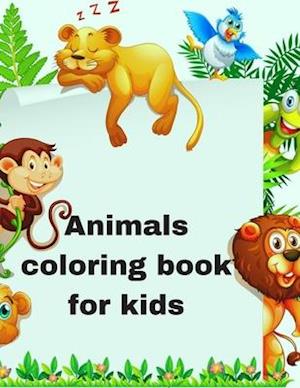 Animal coloring book for kids: 40 Animals Including Farm Animals, Jungle Animals, Woodland Animals and Sea Animals (Jumbo Coloring Activity Book ... A