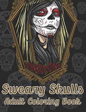 Sweary Skulls Adults Coloring Book.