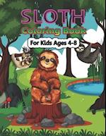 Sloth Coloring Book for Kids Ages 4-8