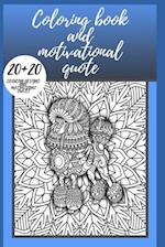 Coloring book and motivational quotes