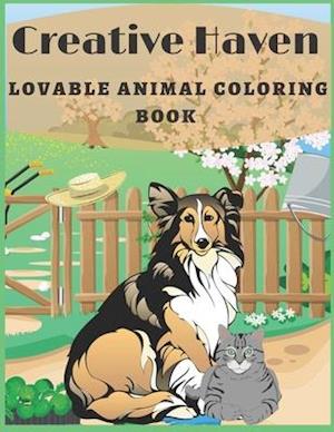 Creative Haven Lovable animal Coloring Book