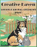 Creative Haven Lovable animal Coloring Book