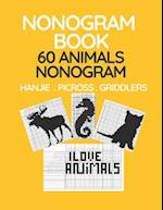 Nonogram Book. 60 Animals Nonogram. Hanjie . Picross . Griddlers