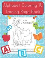 Alphabet Coloring and Tracing Page Book