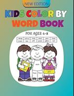 Kids Color By Word Book Ages 4-8