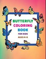 Butterfly Coloring Book For Kids Ages 4-8