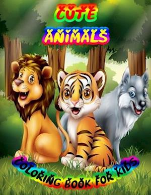 Cute Animals Coloring Book for Kids