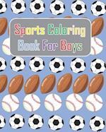 Sports Coloring Book For Boys