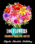 100 Flowers adult coloring book