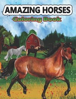 Amazing Horses Coloring Book