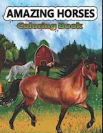 Amazing Horses Coloring Book