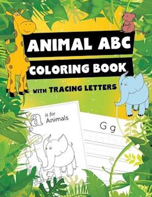 Animal ABC Coloring Book with Tracing Letters