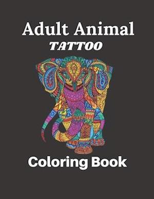 Adult Animal Tattoo Coloring Book