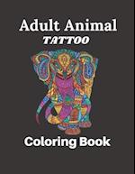 Adult Animal Tattoo Coloring Book