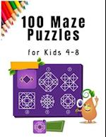 100 Maze Puzzles for Kids 4 - 8