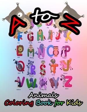 A to Z Animals Coloring Book for Kids