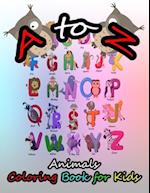 A to Z Animals Coloring Book for Kids