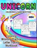 Unicorn Coloring & Handwriting 2 in 1