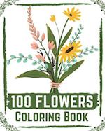 100 Flowers Coloring Book