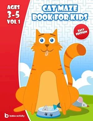 Cat maze book for kids 3-5