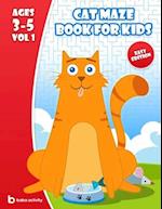 Cat maze book for kids 3-5