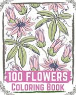 100 Flowers Coloring Book