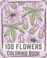 100 Flowers Coloring Book