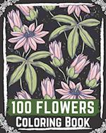 100 Flowers Coloring Book