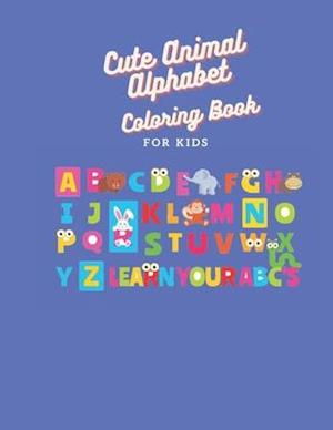 Cute Animal Alphabet Coloring Book For Kids