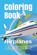 Coloring Book: Airplanes 