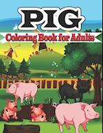 Pig Coloring Book for Adults