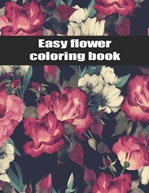 Easy flower coloring book