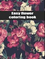 Easy flower coloring book