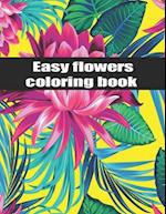 Easy flower coloring book