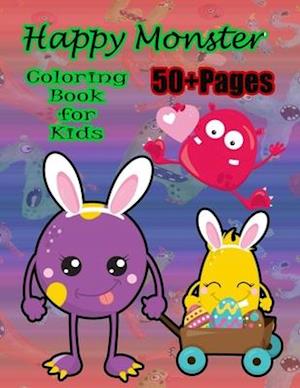 Happy Monster Coloring Book for Kids