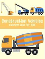 construction vehicle coloring book for kids