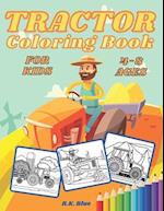 Tractor Coloring Book For Kids 4-8 Ages