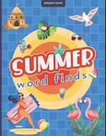 Summer Word Finds: A Cute Boredom-Buster Word Search Book for Teens and Adults 