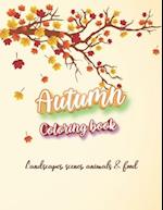 Autumn coloring book - Landscapes, scenes, animals & food