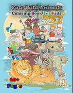 Cute Wild Animals Coloring Book for Kids