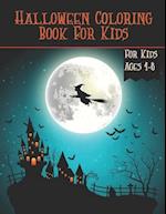 Halloween Coloring Book For Kids Ages 4-8