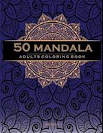 50 Mandala adults coloring book