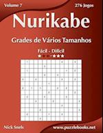 Nurikabe Grades de Vários Tamanhos - Fácil ao Difícil - Volume 7 - 276 Jogos