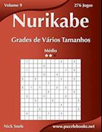 Nurikabe Grades de Vários Tamanhos - Médio - Volume 9 - 276 Jogos