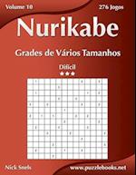 Nurikabe Grades de Vários Tamanhos - Difícil - Volume 10 - 276 Jogos