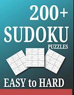 200+ Sudoku Puzzles Easy to Hard: The Ultimate Sudoku puzzle book for adults 